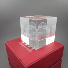 Load image into Gallery viewer, Tsinghua University Laser Etched Crystal Glass Cube Paperweight 3D Haidian, Beijing, China Souvenir