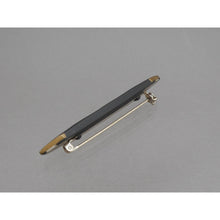 Load image into Gallery viewer, Vintage Handmade Eileen Sutton Point Bar Pin - Signed US Artisan Brooch - C 1990 Post Modern Style Jewelry Bronze Black Red Green Blue Resin