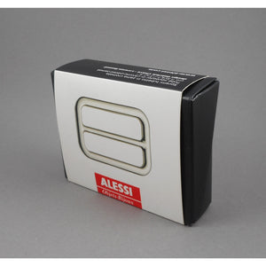 Alessi Belt Buckle Toothpaste and Cosmetic Tube Squeezer, Press - Alessi, Italy - Chrome Plated Metal - New in Box