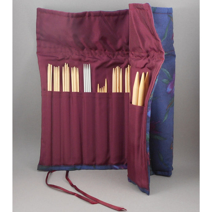 Brittany Knitting Needle Set with Roll Up Fabric Case Lot of 75, Wood, Bamboo, Nylon, Double Point
