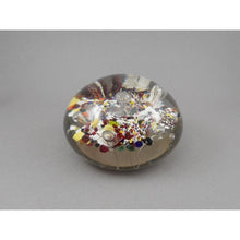 Load image into Gallery viewer, Excellent Antique Art Glass Paperweight - Handmade, Multicolor with Gold &amp; Bubbles