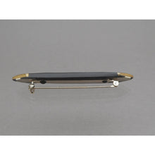 Load image into Gallery viewer, Vintage Handmade Eileen Sutton Point Bar Pin - Signed US Artisan Brooch - C 1990 Post Modern Style Jewelry Bronze Black Red Green Blue Resin