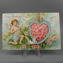 Load image into Gallery viewer, Lot of 5 Antique Vintage Original Embossed Post Cards - Valentine Greetings - circa 1910 - Used and Unused - One Tuck