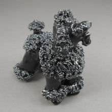 Load image into Gallery viewer, Vintage 1950s Black and White Ceramic Spaghetti Poodle Dog Figurine