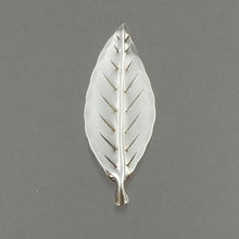 Load image into Gallery viewer, Vintage Handmade circa 1950 Stuart Nye Sterling Silver Brooch - Retro / Mid Century Modern Era Leaf Design Pin - Signed Fine Estate Jewelry