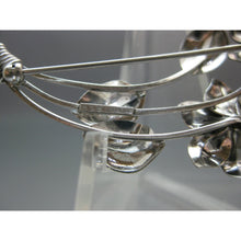 Load image into Gallery viewer, Vintage circa 1940 / 1950 Harry S Bick Sterling Silver Brooch - Mid Century Modern Flower Design Pin - Signed Fine Estate Jewelry