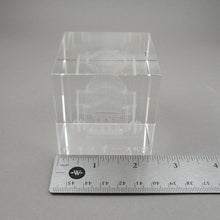 Load image into Gallery viewer, Tsinghua University Laser Etched Crystal Glass Cube Paperweight 3D Haidian, Beijing, China Souvenir