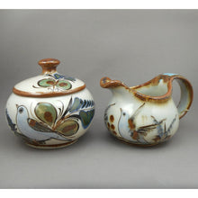 Load image into Gallery viewer, Vtg Ken Edwards Bird Design Creamer and Sugar Bowl Set - Artisan Pottery Mexico