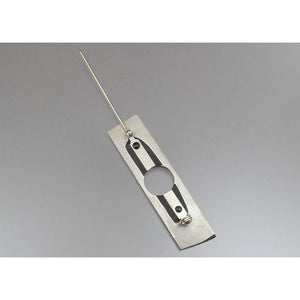 Vintage Handmade Eileen Sutton Mid Hole Bar Pin - US Artisan Studio Jewelry Brooch - C 1990 Post Modern Style - Silver Black White Green Resin