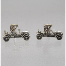 Load image into Gallery viewer, Vintage Sterling Silver Figural Cufflinks - Model T Ford, Antique Cars, Automobiles - Signed M