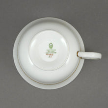 Load image into Gallery viewer, Single Replacement Wedgwood Bone China Cup - Florentine Pattern W4219 - No Saucer - Gold Gilding on White - Dragons Griffins - Footed Teacup, Peony Shape