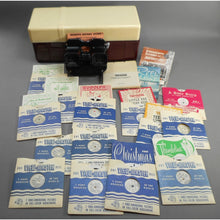 Load image into Gallery viewer, Vtg 1950s Sawyers View-Master Toy Black Bakelite with Library Box Case 14 Reels
