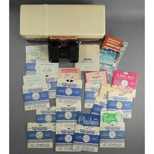 Load image into Gallery viewer, Vtg 1950s Sawyers View-Master Toy Black Bakelite with Library Box Case 14 Reels