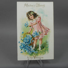 Load image into Gallery viewer, Lot of 5 Antique Vintage Original Embossed Post Cards - Valentine Greetings - circa 1910 - Used and Unused - One Tuck