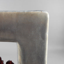 Load image into Gallery viewer, Vintage Circa 1950 McCoy Arcature Bird Vase - Gray and Maroon - Mid Century Modern Era - American Art Pottery, Made in USA