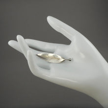 Load image into Gallery viewer, Vintage Handmade circa 1950 Stuart Nye Sterling Silver Brooch - Retro / Mid Century Modern Era Leaf Design Pin - Signed Fine Estate Jewelry