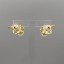 Load image into Gallery viewer, Vintage 1970s Richelieu Earrings - Gold Tone, Faux Pearl - Stud Pierced Post - Signed Designer Estate Costume Jewelry