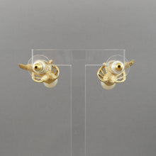 Load image into Gallery viewer, Vintage 1970s Richelieu Earrings - Gold Tone, Faux Pearl - Stud Pierced Post - Signed Designer Estate Costume Jewelry
