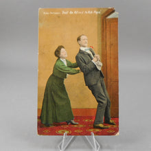 Load image into Gallery viewer, Lot of 7 Antique Vintage Original Post Cards - Funny Love Theme Greetings - circa 1910 - Used and Unused - People Couples Humor Naughty Nice