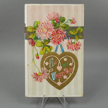 Load image into Gallery viewer, Lot of 5 Antique Vintage Original Embossed Post Cards - Valentine Greetings - circa 1910 - Used and Unused - One Tuck
