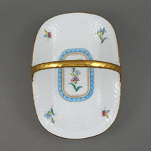 Load image into Gallery viewer, Spode Trapnell Sprays Basket Gold Handle Trinket Candy Dish - Vintage English Fine Bone China - Circa 1990, Pattern Retired 2004 - Flowers and Butterflies