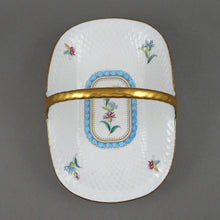 Load image into Gallery viewer, Spode Trapnell Sprays Basket Gold Handle Trinket Candy Dish - Vintage English Fine Bone China - Circa 1990, Pattern Retired 2004 - Flowers and Butterflies