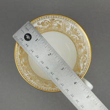 Load image into Gallery viewer, Single Replacement Wedgwood Bone China Cup - Florentine Pattern W4219 - No Saucer - Gold Gilding on White - Dragons Griffins - Footed Teacup, Peony Shape