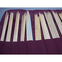 Load image into Gallery viewer, Brittany Knitting Needle Set with Roll Up Fabric Case Lot of 75, Wood, Bamboo, Nylon, Double Point
