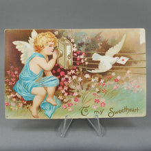 Load image into Gallery viewer, Lot of 5 Antique Vintage Original Embossed Post Cards - Valentine Greetings - circa 1910 - Used and Unused - One Tuck