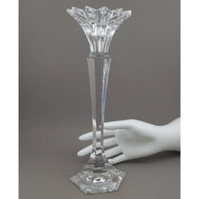 Load image into Gallery viewer, Pristine Pair of Tall Vintage Mikasa Excelsior Crystal Candlesticks - Clear Glass Candle Holders - Set of 2
