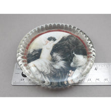 Load image into Gallery viewer, Vintage Glass Louis Icart Paperweight Art Deco Era Print - &quot; Fumee &quot; (Smoke), circa 1920 - Art Deco Era Nude - Woman Reclining - Hand Cast Glass
