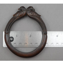 Load image into Gallery viewer, Antique or Vintage Hand Carved Wood Bird Bangle Bracelet Handmade Ethnic Animal Figural Jewelry
