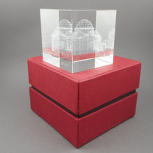 Load image into Gallery viewer, Tsinghua University Laser Etched Crystal Glass Cube Paperweight 3D Haidian, Beijing, China Souvenir
