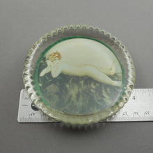 Load image into Gallery viewer, Vintage Glass Louis Icart Paperweight Art Deco Print - " Nu au Chapeau Rouge ", circa 1930 * - Woman, Reclining Nude in a Red Hat - Hand Cast Glass - Fine Art Collectibles - Gift for Icart Collectors