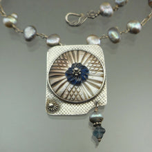 Load image into Gallery viewer, Vintage Handcrafted Brooch Pendant Bead Necklace Sterling Silver Baroque Pearls