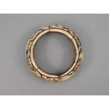 Load image into Gallery viewer, Vintage Carved Layered Cow Bone Elephant Bracelet - Large and Heavy Handmade Bangle