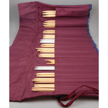 Load image into Gallery viewer, Brittany Knitting Needle Set with Roll Up Fabric Case Lot of 75, Wood, Bamboo, Nylon, Double Point