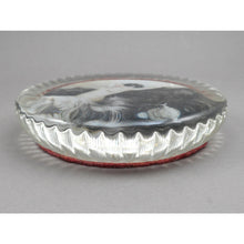 Load image into Gallery viewer, Vintage Glass Louis Icart Paperweight Art Deco Era Print - &quot; Fumee &quot; (Smoke), circa 1920 - Art Deco Era Nude - Woman Reclining - Hand Cast Glass
