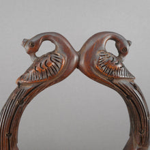 Load image into Gallery viewer, Antique or Vintage Hand Carved Wood Peacock Bird Bangle Bracelet Handmade Ethnic Animal Figural Jewelry