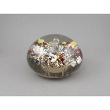 Load image into Gallery viewer, Excellent Antique Art Glass Paperweight - Handmade, Multicolor with Gold &amp; Bubbles