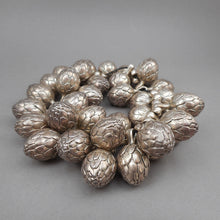 Load image into Gallery viewer, Artichoke Bead Bracelet - Silver Tone or Silverplate Charms, Pendants - Lot for Jewelry and Craft Supplies
