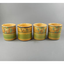 Load image into Gallery viewer, 4 Vintage Veronique Pichon French Rose Design Mugs - Artisan Pottery, Uzes, France