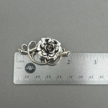 Load image into Gallery viewer, Vintage circa 1940 Jewel Art Sterling Silver Brooch - Retro / Mid Century Modern Era Flower Design Pin - Signed Fine Estate Jewelry