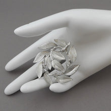 Load image into Gallery viewer, Vintage 1960s Lisner Wreath of Leaves Brooch - Matte Silver Tone - Signed Designer Pin - Estate Collection Jewelry