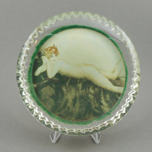 Load image into Gallery viewer, Vintage Glass Louis Icart Paperweight Art Deco Print - " Nu au Chapeau Rouge ", circa 1930 * - Woman, Reclining Nude in a Red Hat - Hand Cast Glass - Fine Art Collectibles - Gift for Icart Collectors