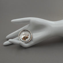 Load image into Gallery viewer, Vintage Monet Napoleon and Josephine Brooch - Silver Tone French Coin Replica - Circa 1970 - Signed Designer Pin - Estate Jewelry Collection