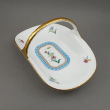 Load image into Gallery viewer, Spode Trapnell Sprays Basket Gold Handle Trinket Candy Dish - Vintage English Fine Bone China - Circa 1990, Pattern Retired 2004 - Flowers and Butterflies