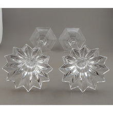 Load image into Gallery viewer, Pristine Pair of Tall Vintage Mikasa Excelsior Crystal Candlesticks - Clear Glass Candle Holders - Set of 2