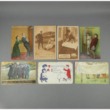 Load image into Gallery viewer, Lot of 7 Antique Vintage Original Post Cards - Funny Love Theme Greetings - circa 1910 - Used and Unused - People Couples Humor Naughty Nice