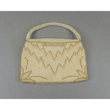 Load image into Gallery viewer, Antique VIntage Art Deco Era Beaded Evening Purse - Circa 1920 / 1930 - White Czech Glass Seed Beads Czechoslovakia